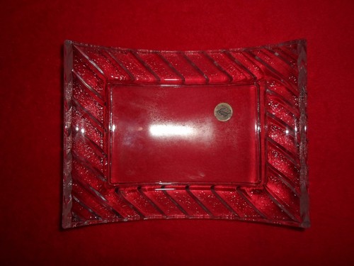 RARE Vintage Heavy 24% Leaded French Crystal Cristal d'Arques Art Glass Plate - Picture 2 of 9