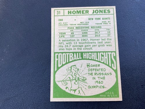 1968 TOPPS FOOTBALL CARDS #3-72 PICK CARDS YOU WANT - Picture 77 of 203
