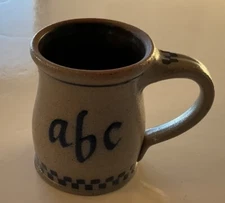 1995 Rowe Pottery Child’s 1 Handle ABC Mug 