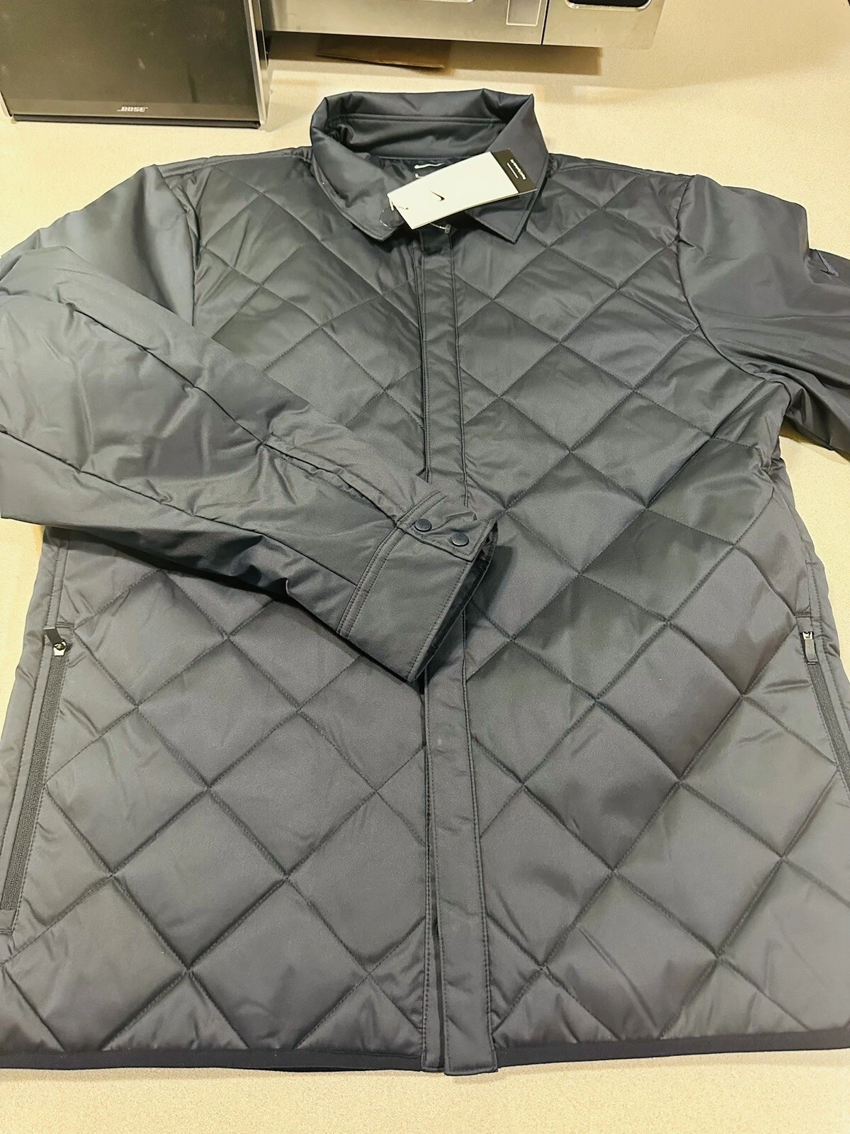 Nike Men’s Synthetic Fill Repel Golf Jacket Snap Up Obsidian Navy Size M