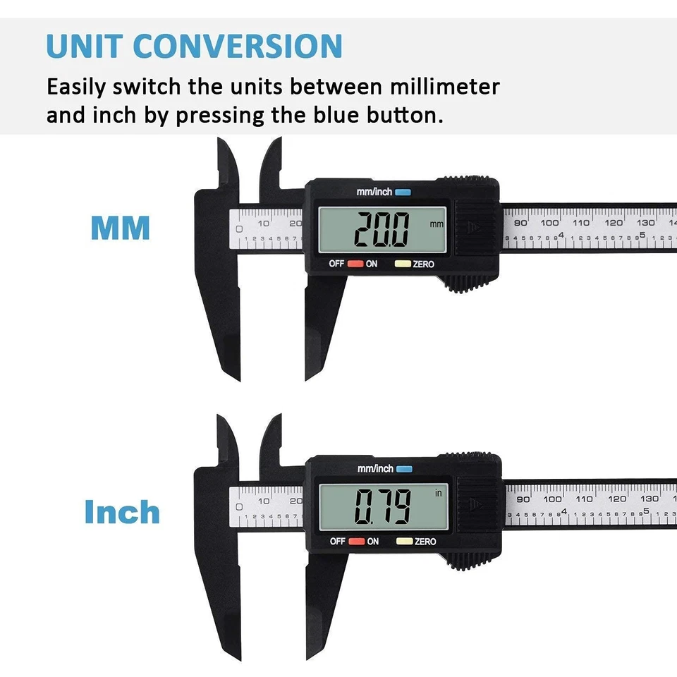 6" 150mm Digital Caliper Micrometer LCD Gauge Vernier Electronic Measuring Tool - Image 4 of 4