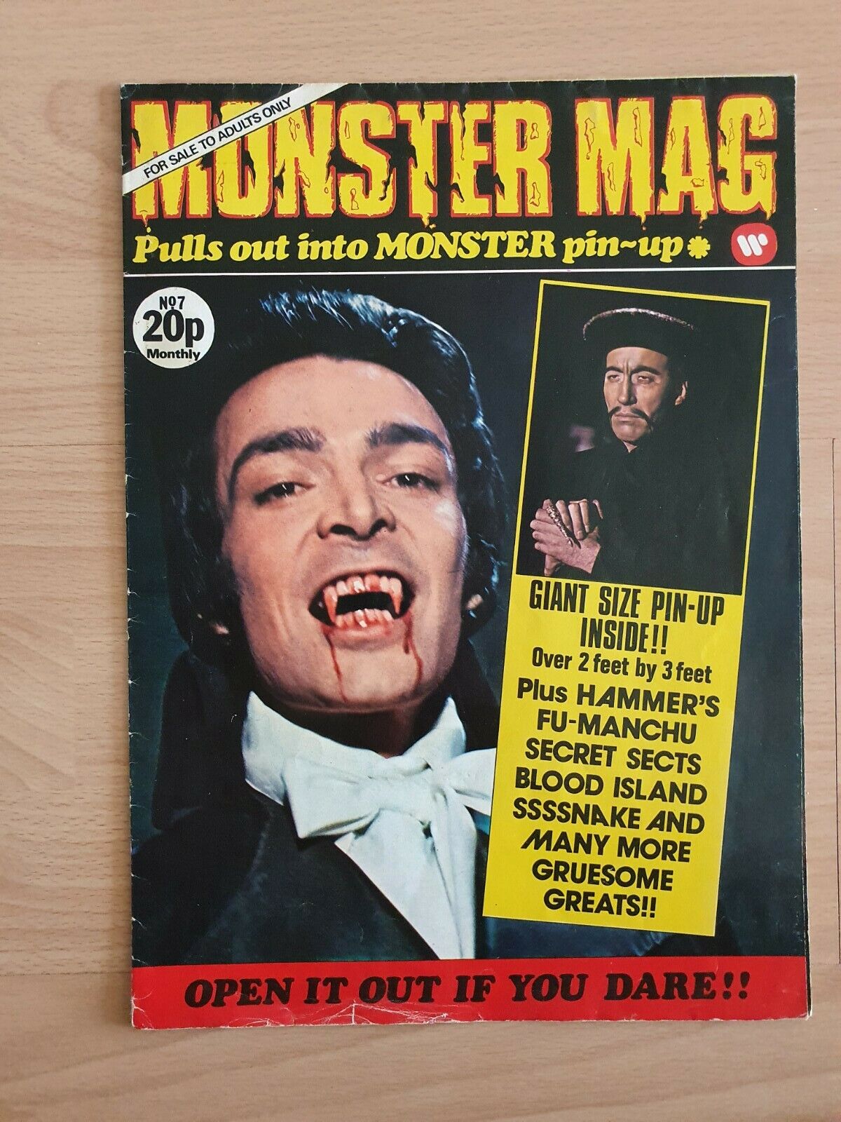 Famous monsters/ British monster magazine Monster Mag #7 1970s original copy