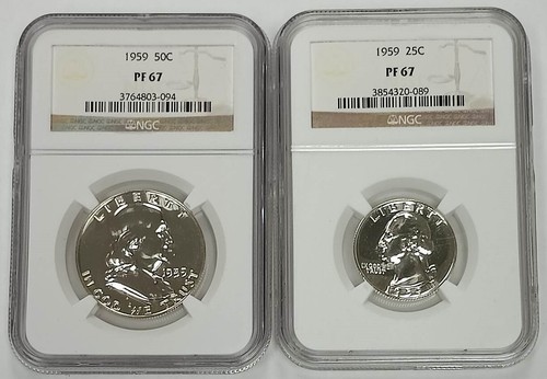 1959 Silver Proof US Coin Set - NGC PF 67 - Picture 2 of 5