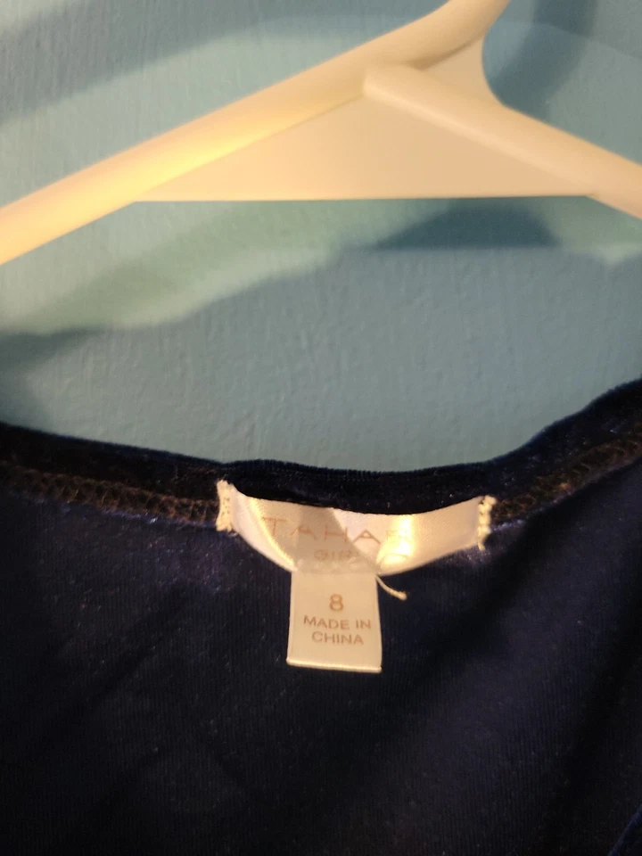 Tahari девочек коктейльное платье бархата размер 8 - Изображение 3 из 4