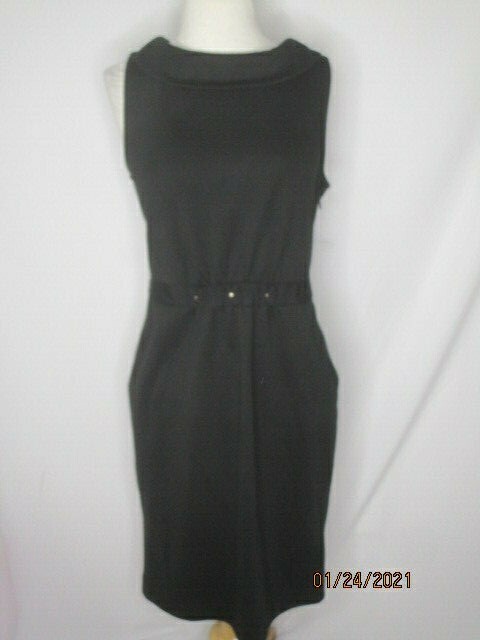 flower knit dress JULIA ALLERT - Ankle-Length Knit Dress With Flower Detail - Black