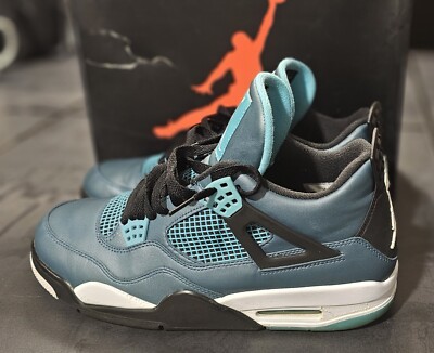 NIKE AIR JORDAN 4 RETRO 30th TEAL WHITE BLACK RETRO SIZE MEN'S