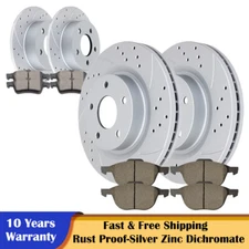 Front Rear Brakes and Rotors Brake Ceramic Pads Kits for 2012 -2018 Ford Focus