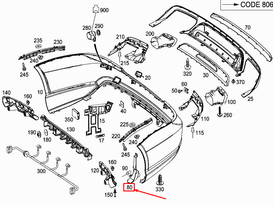 MERCEDES-BENZ SL R231 Stoßfängerabdeckung vorne links A2318850124