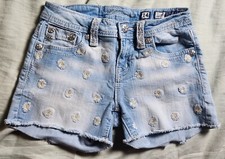 Girls Miss Me Shorts Size 14 Flower Design Embroidery