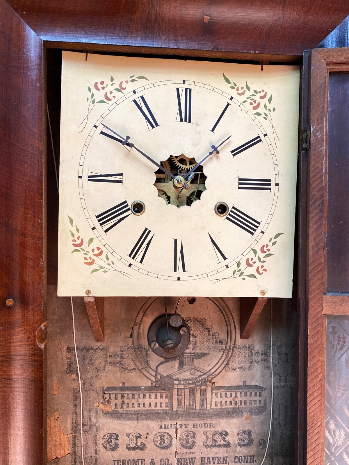 Jerome & Co 18561860 Decorative American Wall Clock30 hour Large