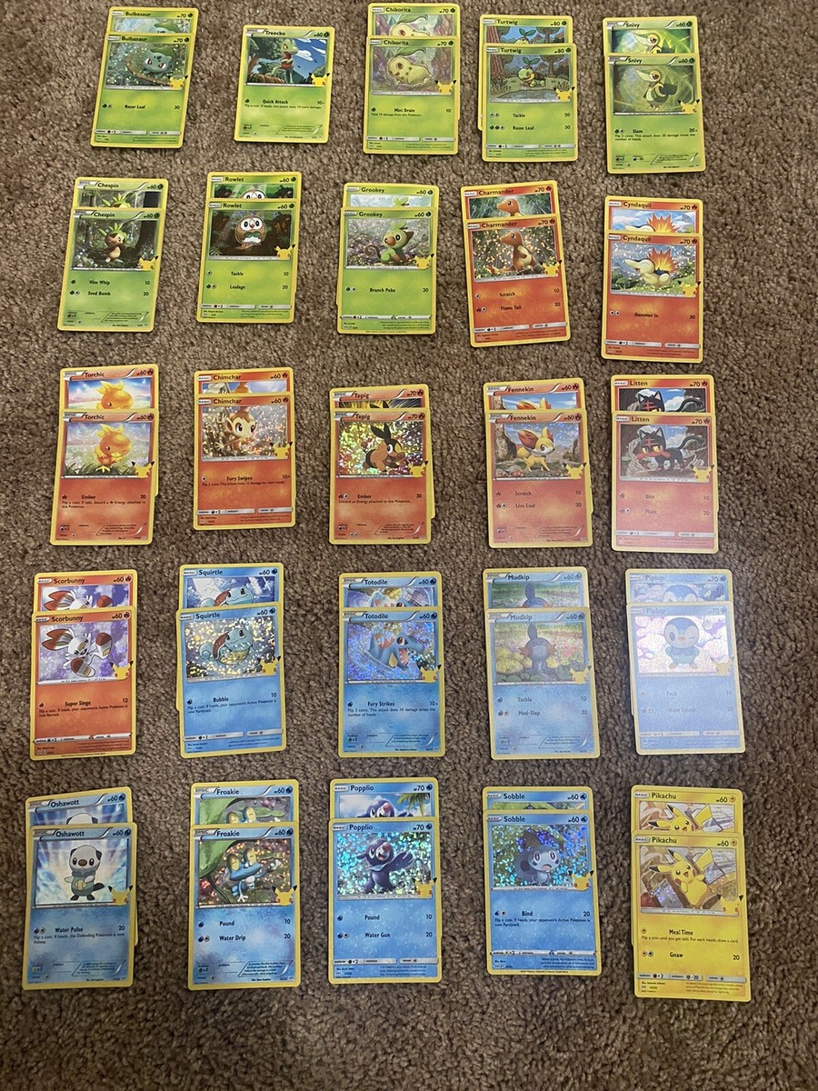 Pokemon 25th Anniversary McDonalds Promo Complete Master Set