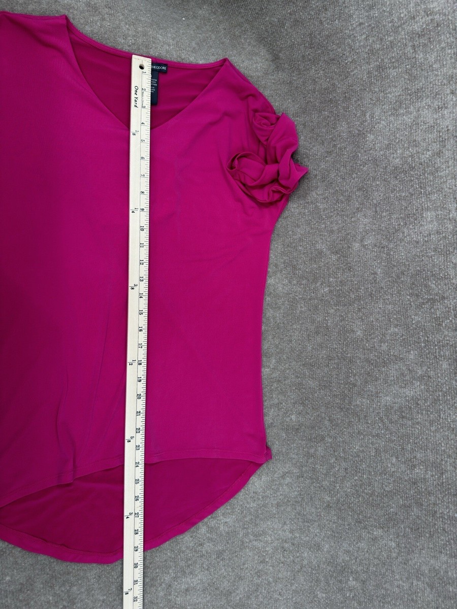 Chelsea & Theodore High Low Top Gold Zip Front Sz XS | eBay