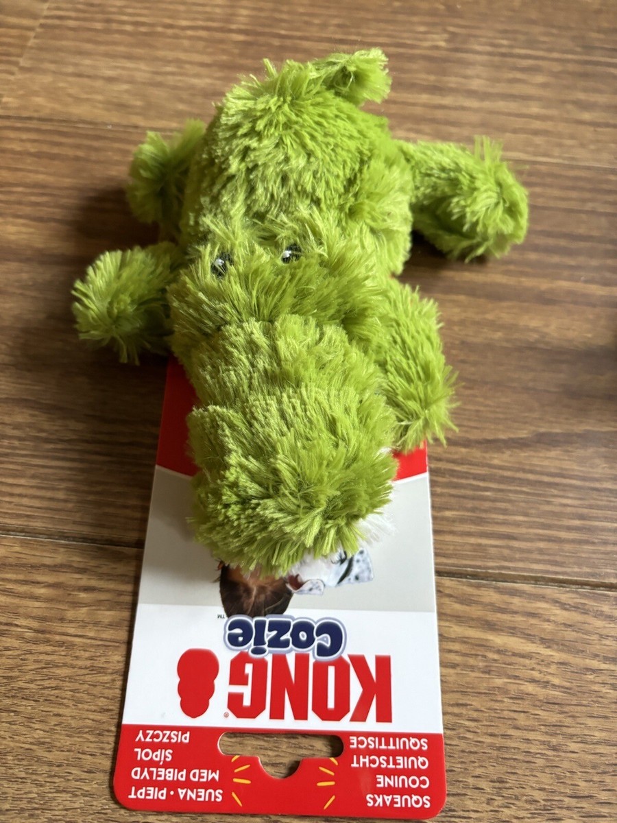 Kong Small Cozie Natural Dog Toys Alligator Puppy Dogs Soft Plush