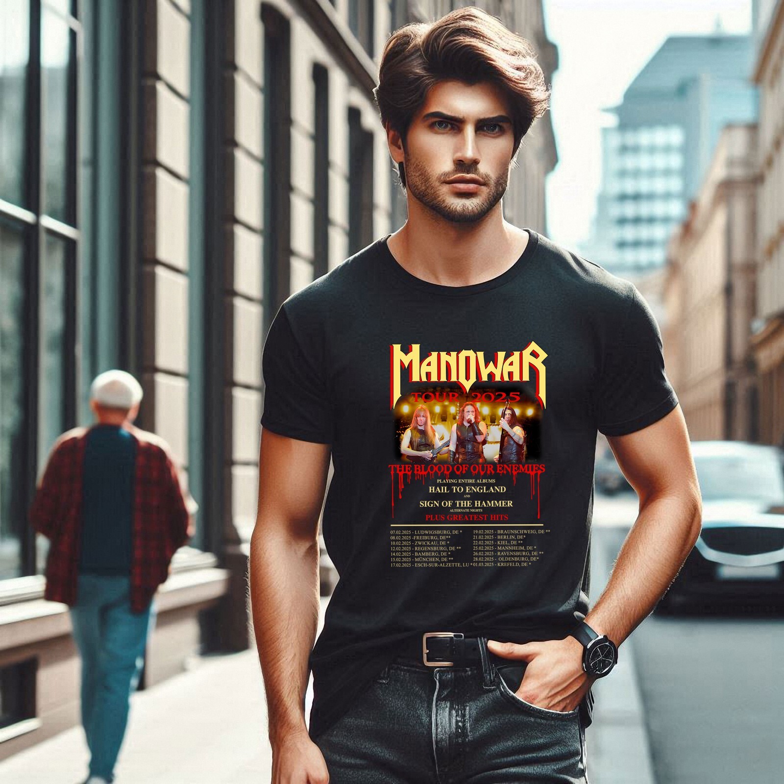 Manowar Tour 2025 T-Shirt | Rock Concert Merchandise, Limited Edition Unisex Tee