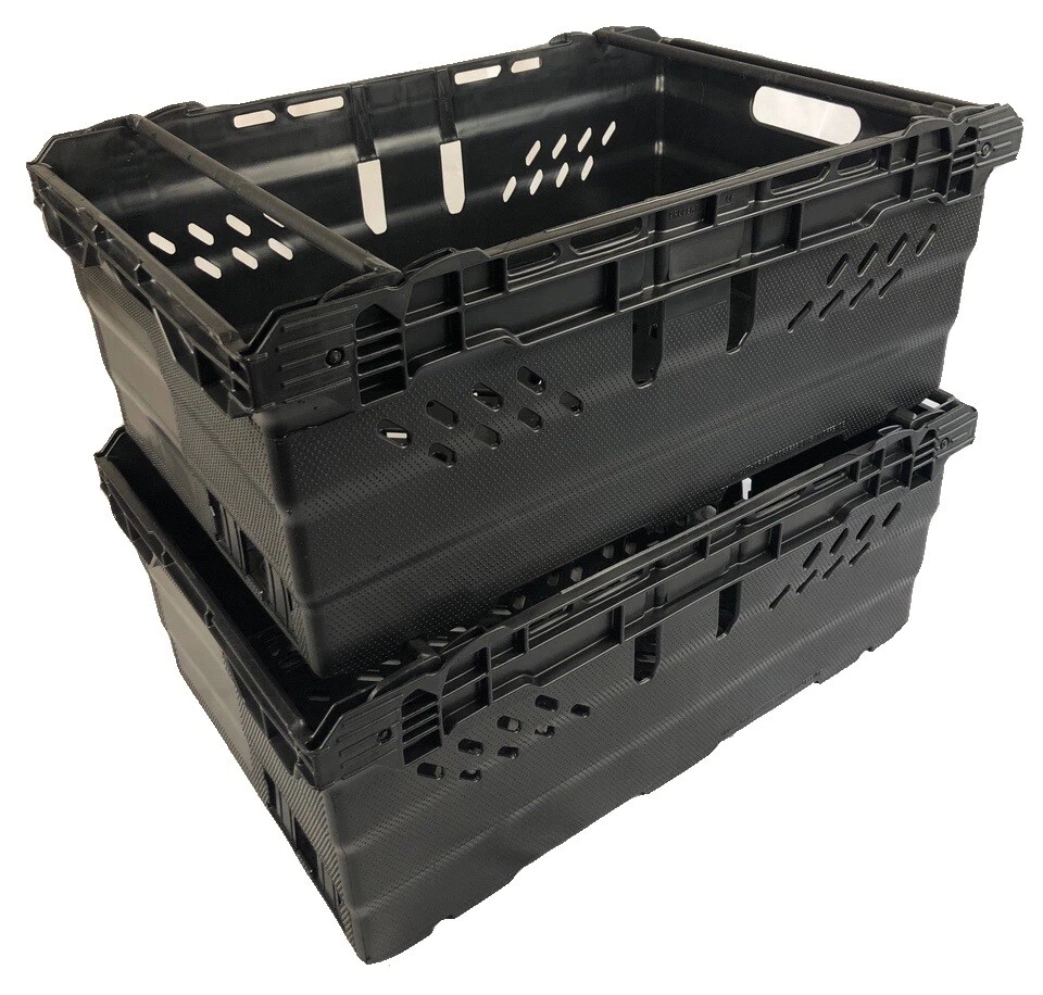 Stack Nest Bale Arm Plastic Storage Boxes Containers Crates! 5 x 46 Litre - Image 3 of 4