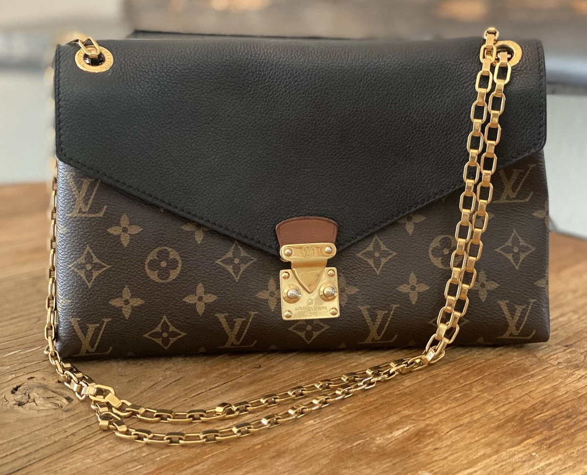 Louis Vuitton Pallas Monogram Canvas Clutch Crossbody Bag