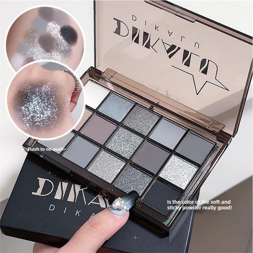 15-color black eyeshadow palette Eye Shadow Make Up Shimmer L3H2 R6I7 B4W5 D7K4 - Picture 7 of 17