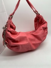 Vtg Suzy Smith Croissant Leather Shoulder Bag Vgc Y2k 90s Zips Stars Large