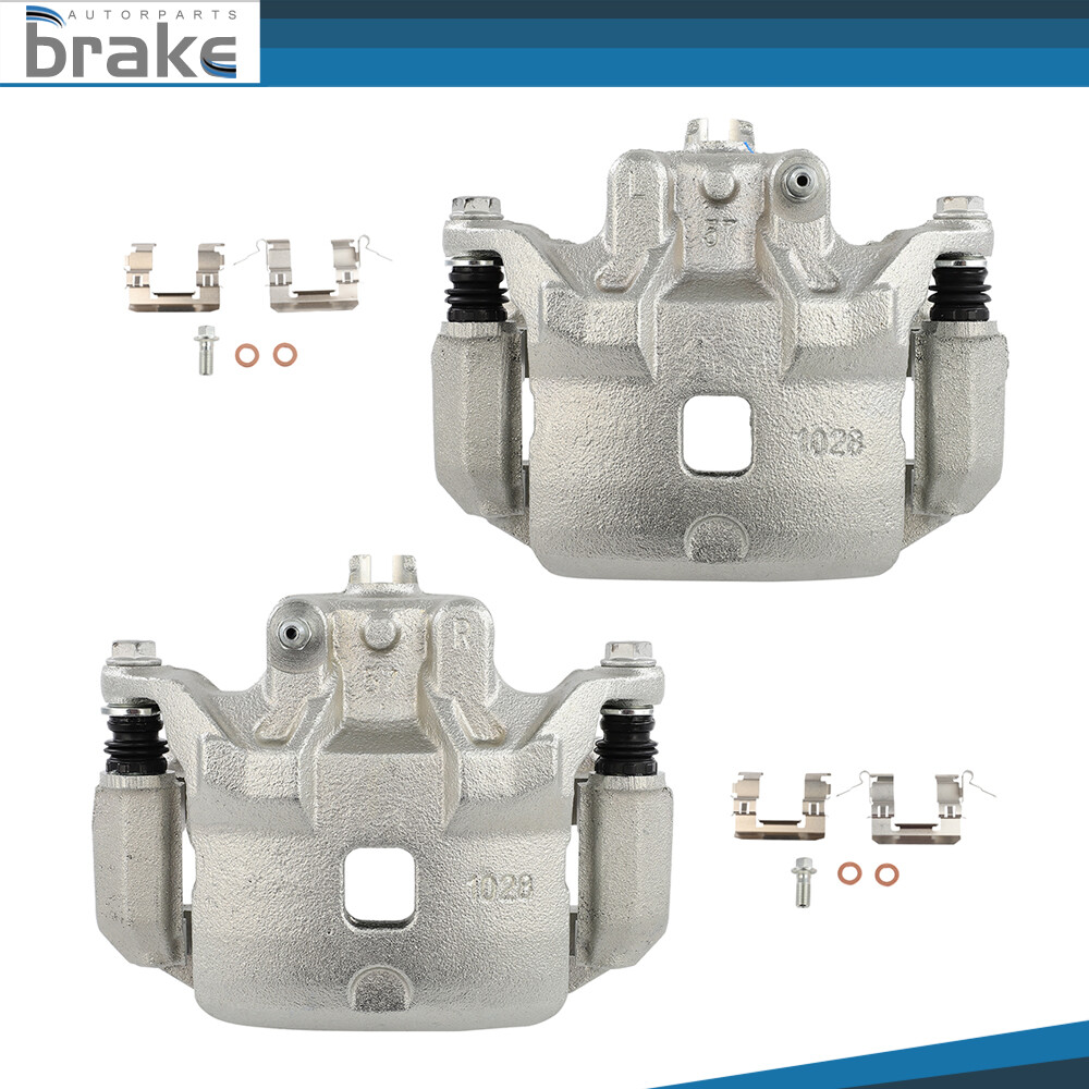 2Pcs Front Brake Calipers with Brackets Fit 2007-2019 Nissan Sentra