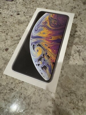 Iphone XS Max 512GB SILVER empty box WITH headfphone papers and stickers