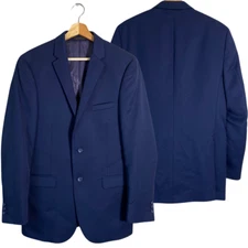 Michael Kors Luxury Venetian Wool Sport Coat Dinner Jacket Blazer Men's 38R Blue