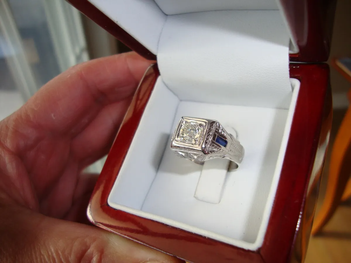 Blue Sapphire Ring Heart Shape Ring Blue Gemstone Ring Gift For Her Wedding  Ring | eBay