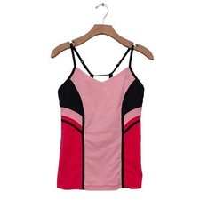 Lorna Jane Tank Top Womens Small Pink Strappy Athleisure Breathable Gym Running