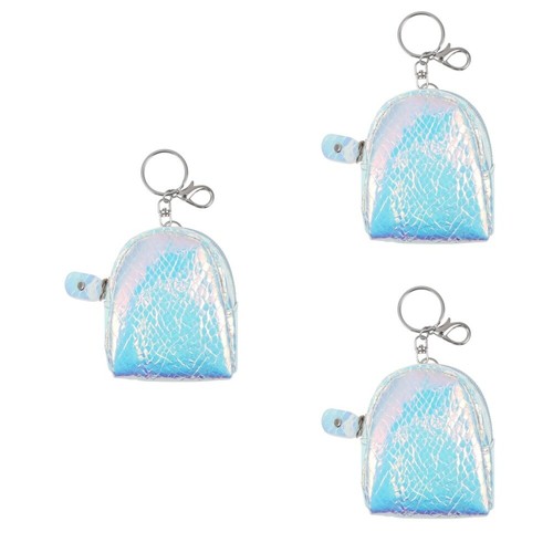 3pcs PU Leather Mini Bag Zipper Cash Bag Earphone Storage Bag for Girls