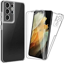 360 CLEAR CASE For SAMSUNG GALAXY S22 ULTRA FRONT BACK TPU SILICONE PHONE COVER