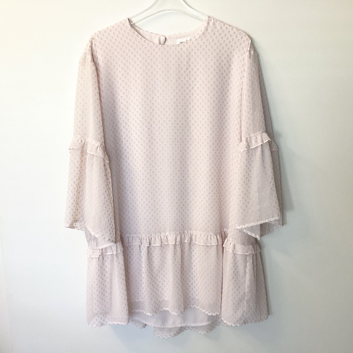 seed heritage pink dress Seed Heritage Swiss Dot Chiffon Dress - Pink - 8