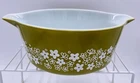 Vintage Pyrex 475-B 2.5L Spring Blossom Green Nesting Round 8.5"  - No Lid