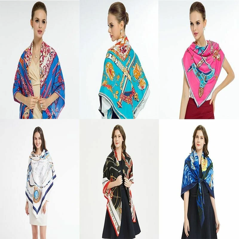 Pashmina надежном украл шали негабаритный саржи шелковый шарф женщин аксессуары 1шт комплект - Изображение 3 из 4