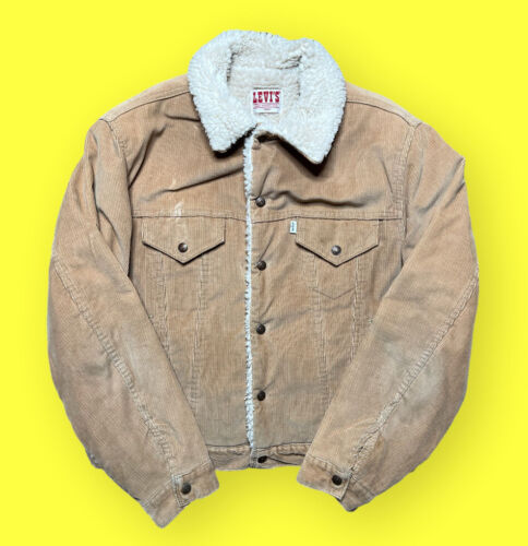 Vintage Levi’s Corduroy Sherpa Jacket 1980s Men’s… - image 1