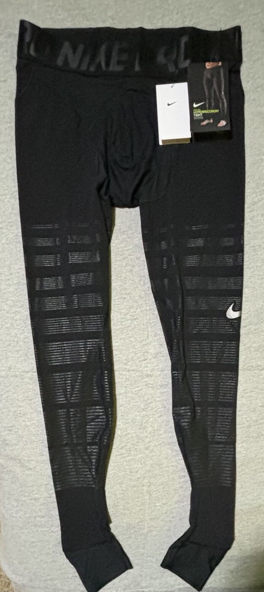 Nike Men XL Pro Hyperrecovery Black Training Compression Tights