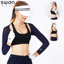 SG Summer Lady UV-proof Ice Silk Shawl Long Sleeve Golf Shirts Arm Cropped Tops