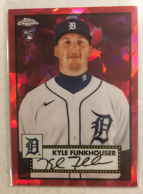 2021 Topps Chrome Anniversary Kyle Funkhouser R/C Red Atomic #d 30/100