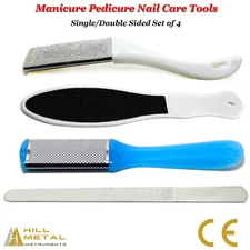 4Pcs Foot File Pedicure Double Sided Rasp Dead Skin Callus Remover & Diamond Deb