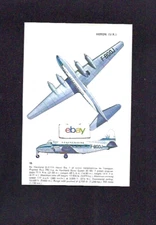 UAT AEROMARITIME FRANCE DE HAVILLAND HERON KENNETH MUNSON BOOK ART PRINT
