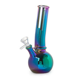 9" Premium Silicone Water Pipe Bong Bubbler Rainbow Design Hookah Free Shipping