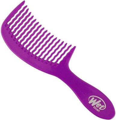 WetBrush Detangling Easy Glide Kamm Wellenzahn Design Lila für alle Haartypen