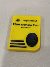 Genuine Nyko Sony PS2 8MB Memory Card Yellow Black