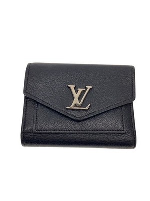 Luis Vuitton Fold-type Wallet Portefeuille My Lockme Compact Cowhide Blk Used