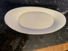 Lenox Ivory Basket Weave Oval Serving Dish w/ Silver Trim 13 3/4" x 6 1/4" x 1" — photo 2