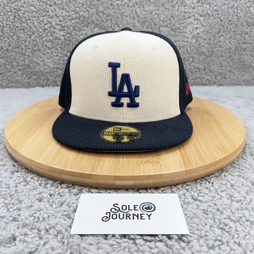Los Angeles Dodgers Hat Cap Fitted Mens 7 5/8 Navy MLB Baseball New Era 59Fifty