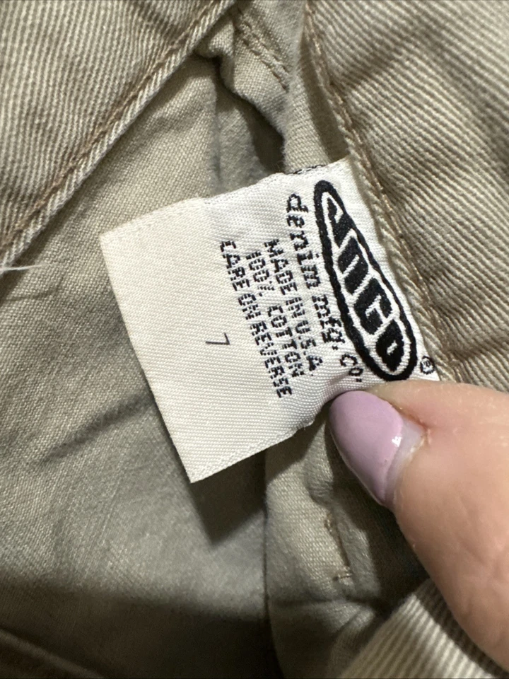 Rare JNCO Denim Army Girl Wide Leg Chino Tan Pants Girlie Size 7 Made In USA - Image 4 of 4