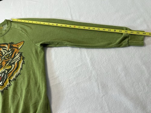 Aviator Nation Tiger Head Sweatshirt In Jungle Green Women’s Size Medium - Picture 8 of 10