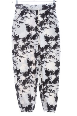 DOUBLE ZERO Sweathose Damen Hose Gr. DE 36 weiß-schwarz Casual-Look