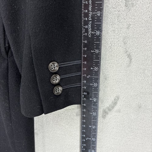 Banana republic Coat 10 black overcoat Angora and Wool blend Made in Italy - Picture 15 of 18