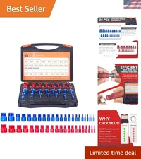 Nut & Bolt Thread Checker - Inch & Metric Nut & Bolt Identifier Gauge Set, 36...