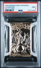 Charizard Pokemon Card Burger King 23K Gold Plated Promo Nintendo WOTC PSA 9